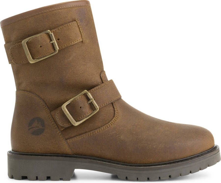 Travelin ' Vattrup Dameslaarzen Suede Leren boots Cognac leer