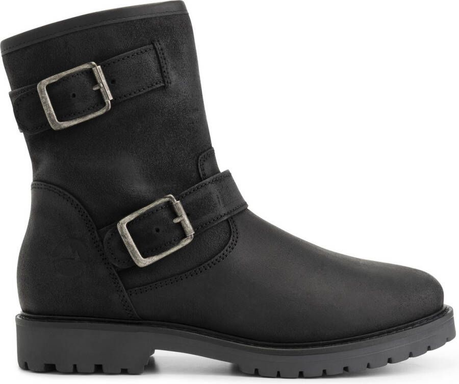 Travelin ' Vattrup Dames leren laarzen Wolgevoerde Suede Leren boots Zwart leer