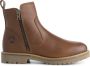 Travelin ' Vestmar Dames leren enkellaarsjes met rits Leren boots vrouwen Cognac leer - Thumbnail 3