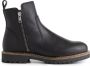 Travelin ' Vestmar Dames leren enkellaarsjes met rits Leren boots vrouwen Zwart leer - Thumbnail 2