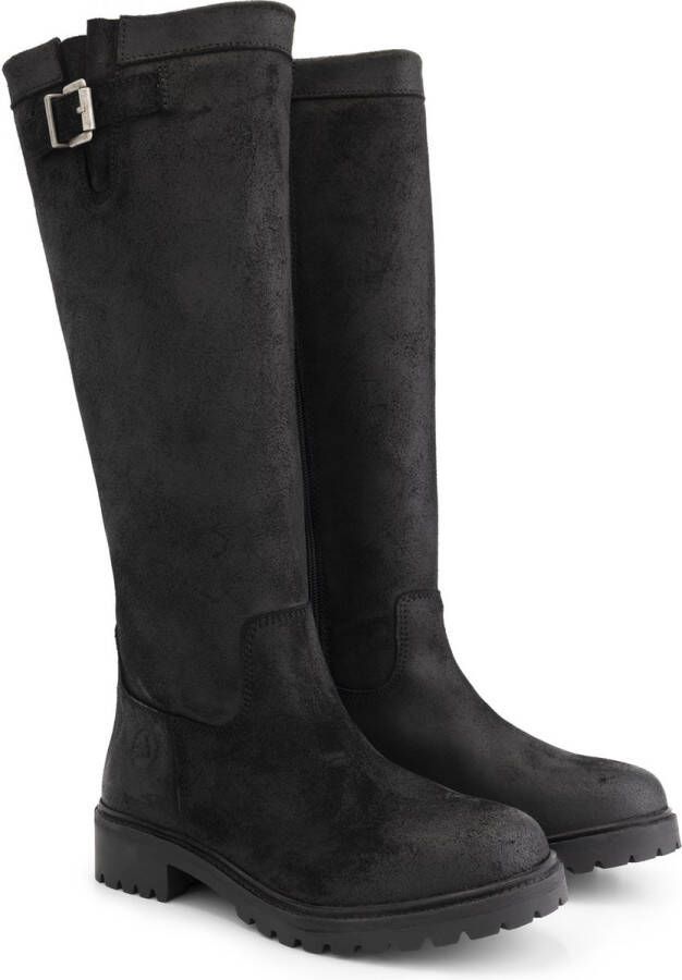 Travelin ' Viborg Hoge Suede Leren Dameslaarzen Zwart leer - Foto 2