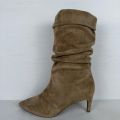 Trendy slouchy laarzen met naaldhakje beige - Beige