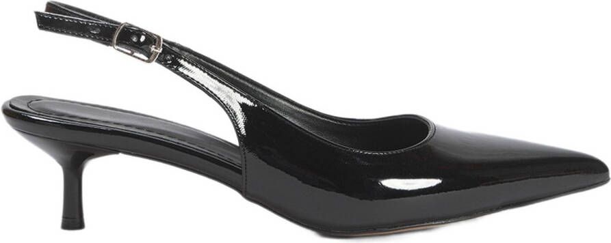 TRENDYOL SHOES Beige Patentleren Puntige Neus Kitten Heeled Dames Klassieke Hak Schoenen Belastingss25To00005
