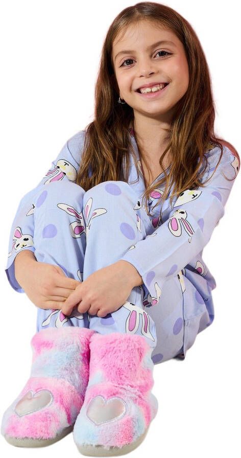 TRENDYOL SHOES Roze Hart Geborduurde Grote Meisjes Kinderen Pantoffels Thuis Laarzen Takaw25Er00000