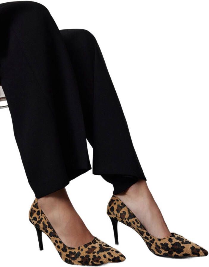 TRENDYOL SHOES Veelkleurige Luipaardpatroon Dames Bruine Klassieke Dunne Hak Schoenen Takaw25To00018