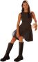 TRENDYOL SHOES Donkerbruine Dikke Zool Rits Dameslaarzen Takaw25Cz00005 - Thumbnail 1