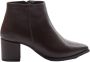 TRENDYOL SHOES Donkerbruine Enkellaarsjes Met Blokhak En Rits Voor Dames Takaw25Bo00010 - Thumbnail 1