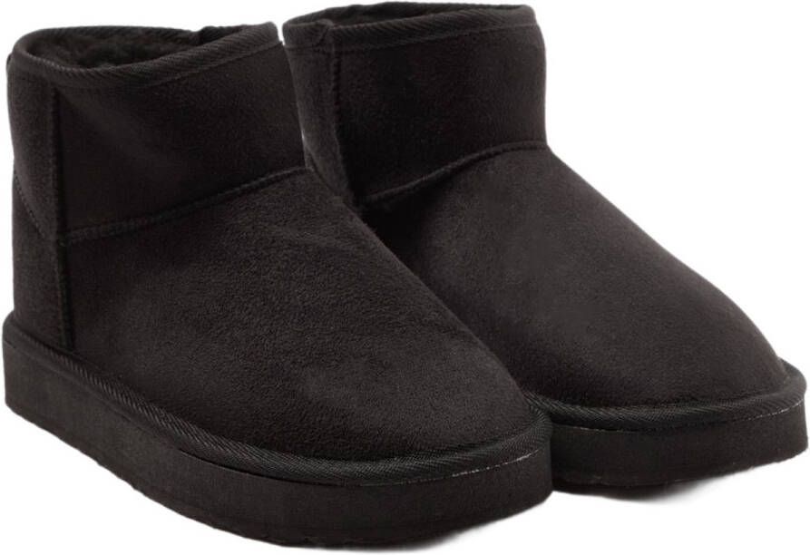 TRENDYOL SHOES Donkerbruine Met Bont Gevoerde Ronde Neus Platte Hak Dameslaarzen Takaw25Bo00029