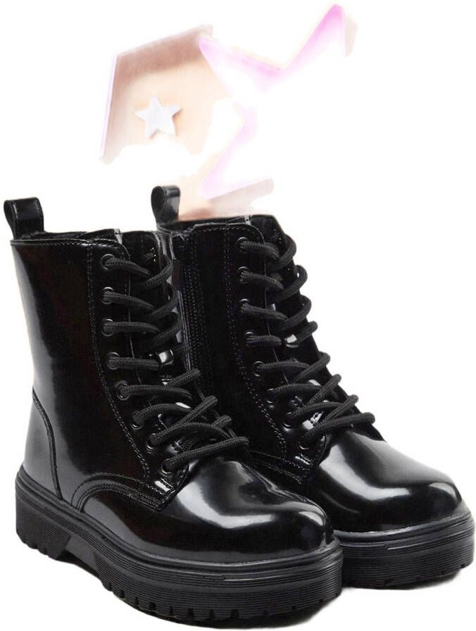 TRENDYOL SHOES Zwarte Rits- En Veterschoenen Voor Grote Meisjes Takaw25Bo00040