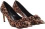 TRENDYOL SHOES Leopard Bow Bruine Dames Klassieke Stiletto Dunne Hak Schoenen Takaw25To00028 - Thumbnail 1