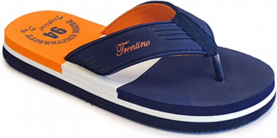 Trentino Slipper donkerblauw oranje Loreto Orange van