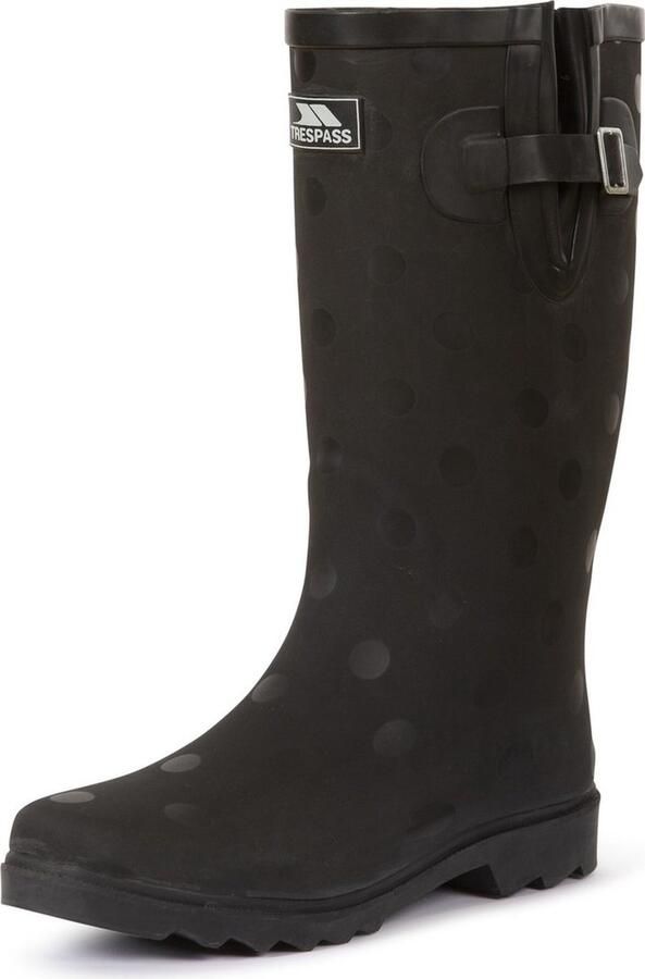 Trespass damesrubberlaarzen Elena Female Welly Black Polka Dot