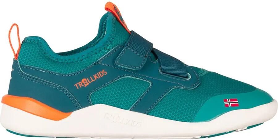 Trollkids Kid's Bergen Hiker Barefootschoenen groen sahara sunset
