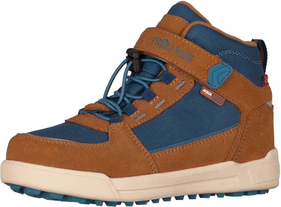 Trollkids Gryllefjord Mid Cut Wandelschoenen Bruin Blauw