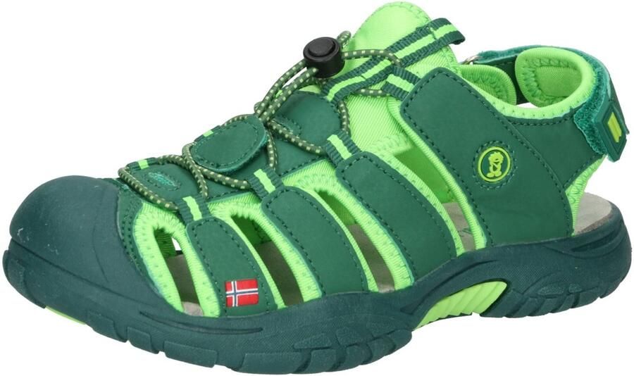 Trollkids Kid's Kvalvika Sandal Sandalen groen turkoois