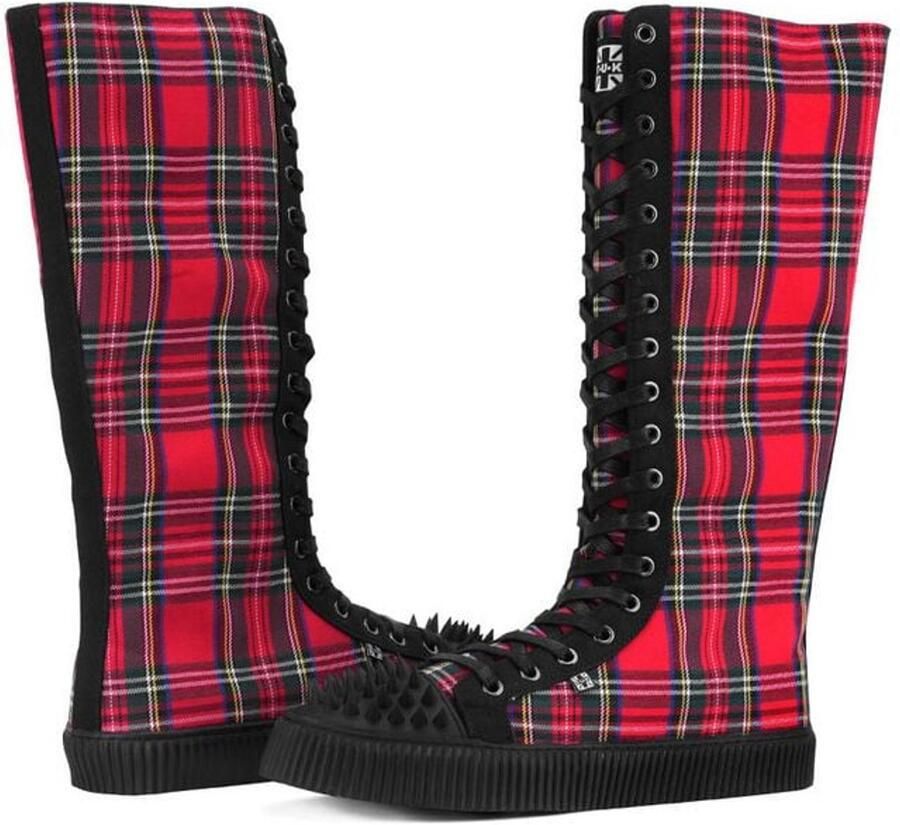 T.u.k . 18 Eye Sneaker Black Red Canvas Unisex Laarzen zwart rood