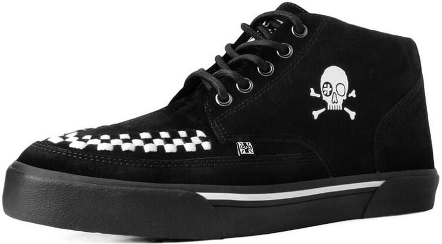 T.u.k . CREEPER SNEAKER MID BLACK WHITE SUEDE Heren Hoge sneakers zwart