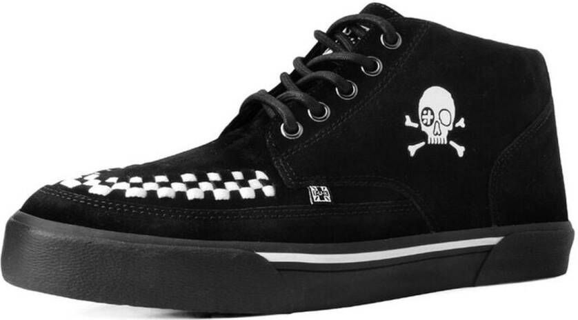 T.u.k . CREEPER SNEAKER MID BLACK WHITE SUEDE Heren Sneakers high zwart
