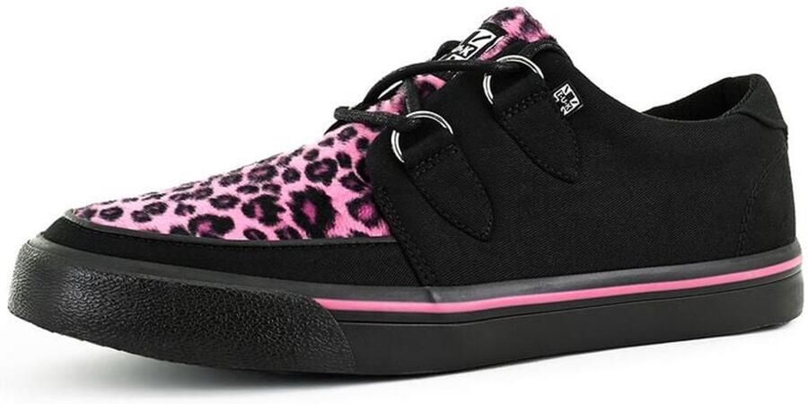 T.u.k . CREEPER SNEAKER PINK LEOPARD VAMP CREEPER SNEAKER Dames Creepers zwart roze