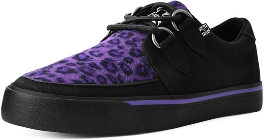 T.u.k . Creeper Sneaker PURPLE LEO Dames Sneakers zwart paars