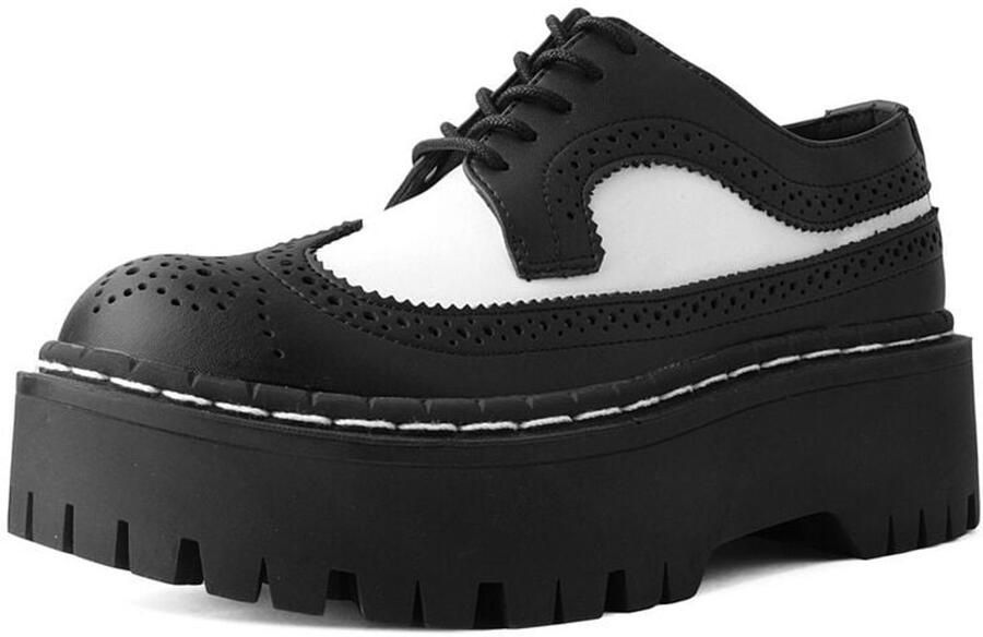 T.u.k . Doubledecker Heren Creepers zwart wit