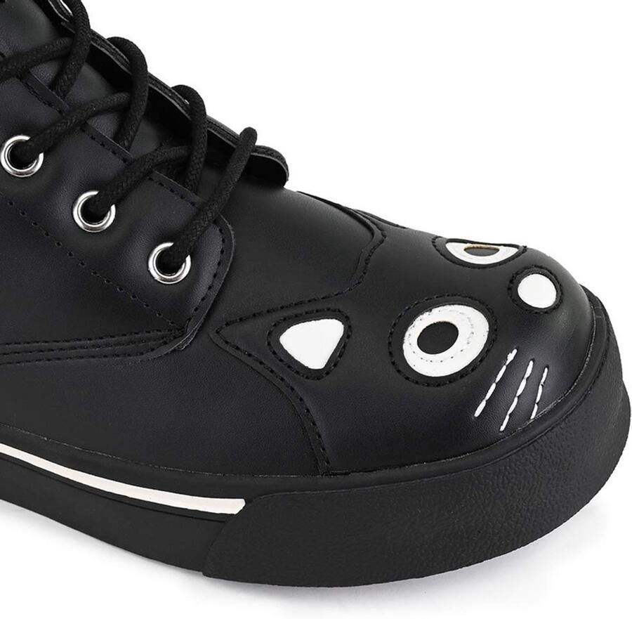 T.u.k . Kitty Sneaker Combat Boot Dames Hoge sneakers zwart