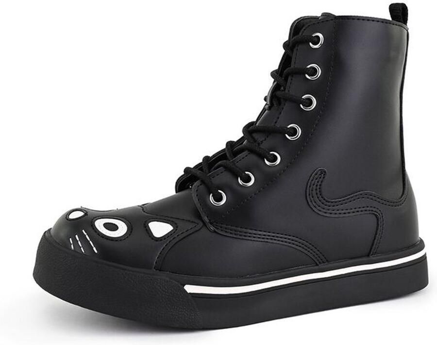 T.u.k . Kitty Sneaker Combat Boot Dames Hoge sneakers zwart