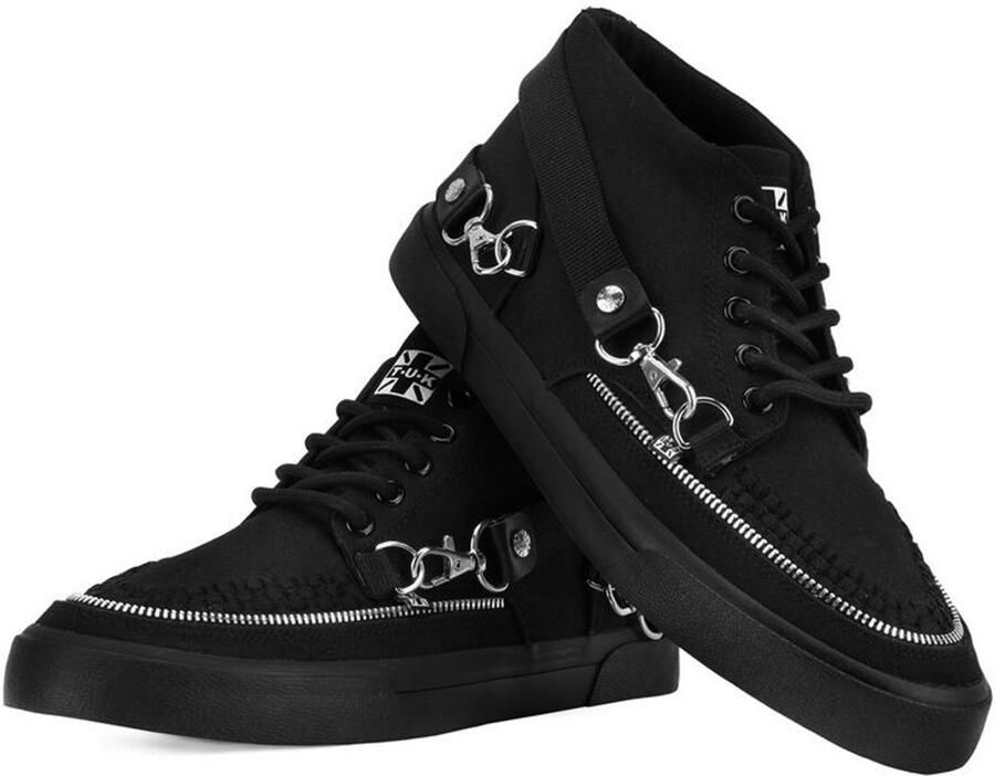 T.u.k . Mid Creeper Sneaker Black Canvas Unisex Hoge sneakers zwart