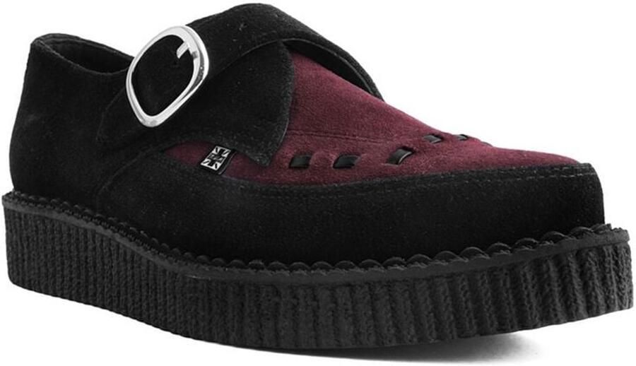 T.u.k . Pointed Creeper Buckle Heren Creepers zwart bordeaux