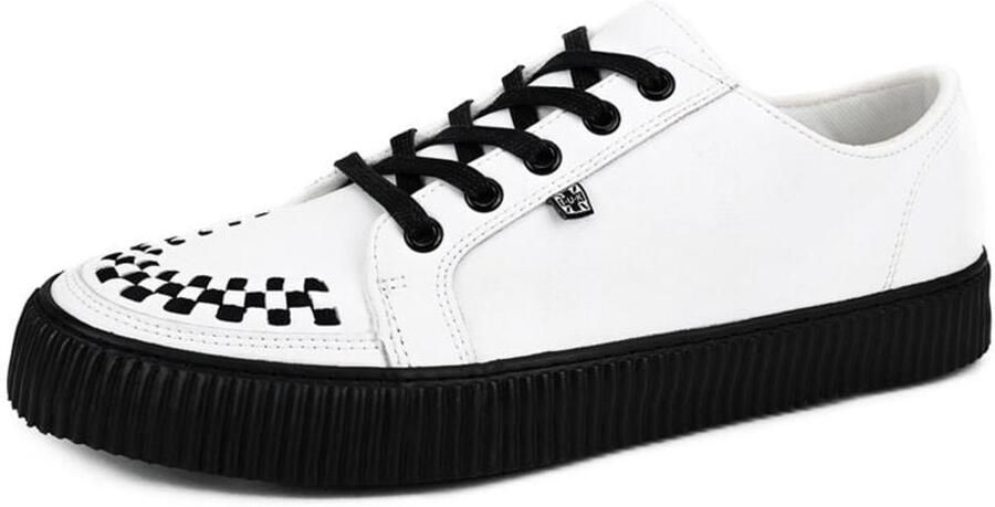 T.u.k . White Leather Upper Heren Sneakers wit