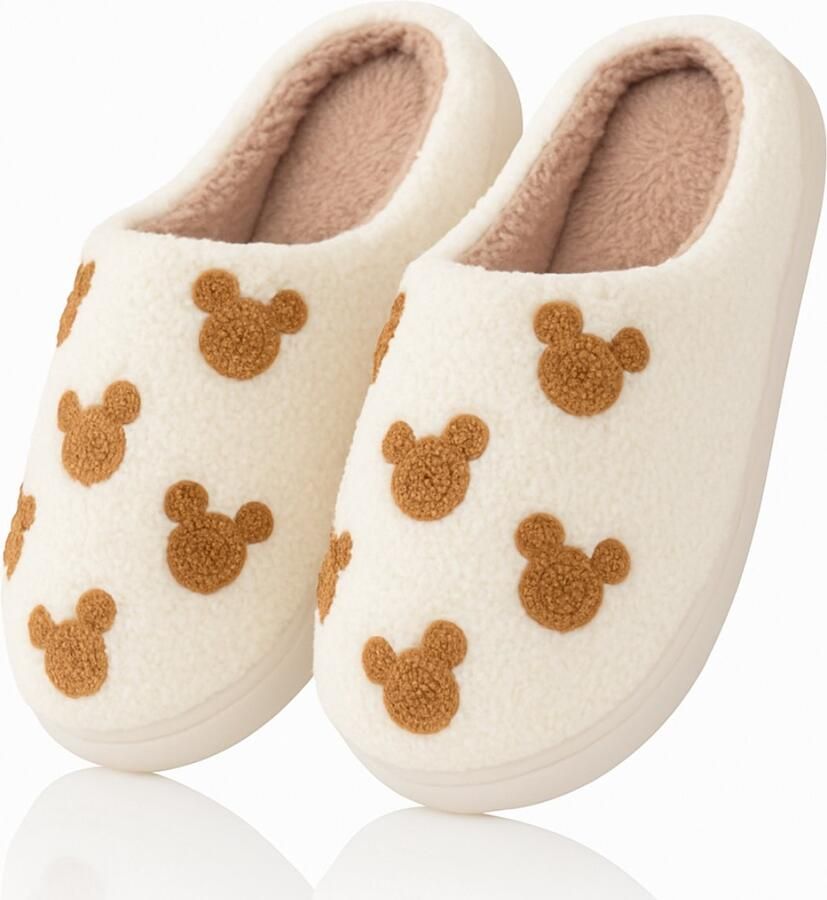 Twenty4seven Beertjes Pantoffels Sloffen Kerst & Winter Kerstsloffen & Huisschoenen Wit