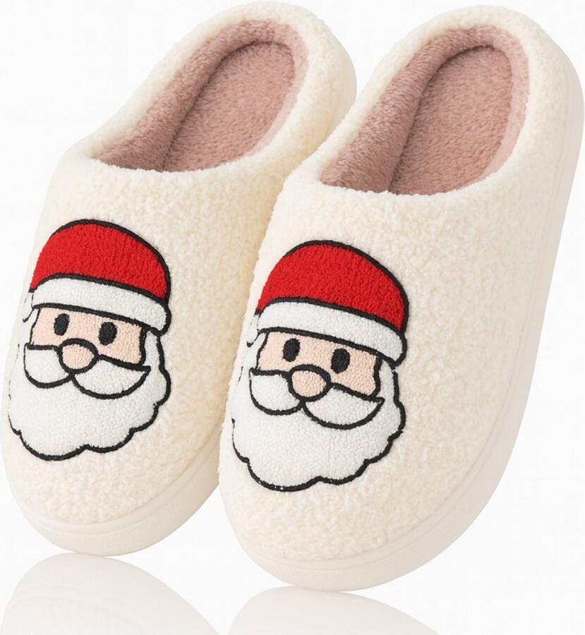 Twenty4seven Kerst Pantoffels Sloffen Kerst & Winter Kerstsloffen & Huisschoenen Wit