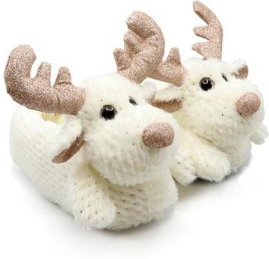 Twigy Berussa Dames Pluche Pantoffels Damesmode Dames Sloffen Pantoffels Dieren Hertenpatroon Hertenster