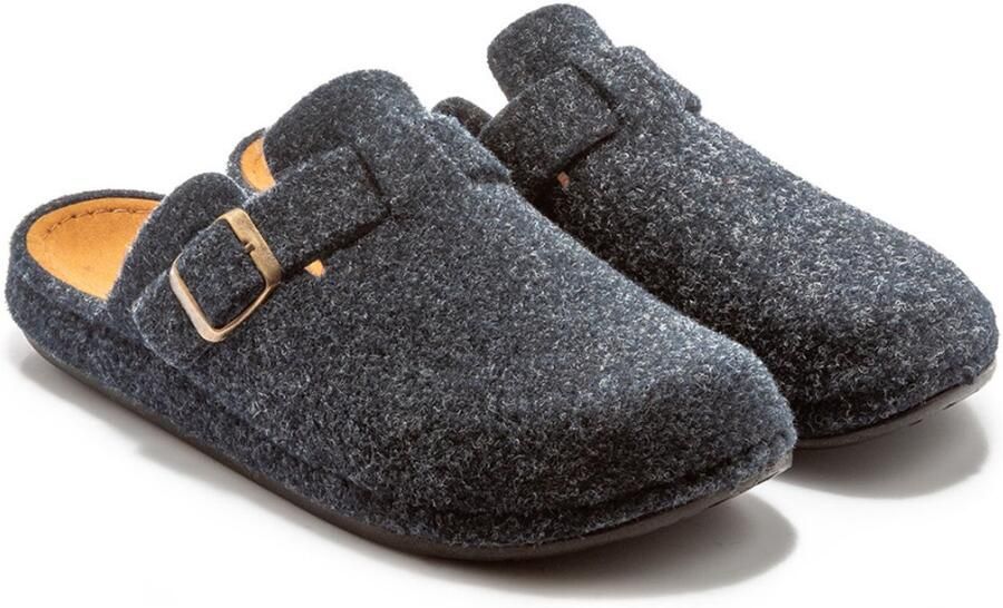 Twigy Berussa Tuana Unisex Huispantoffels Sloffen Warme Vilten Pantoffels met Gesp Anti Slip