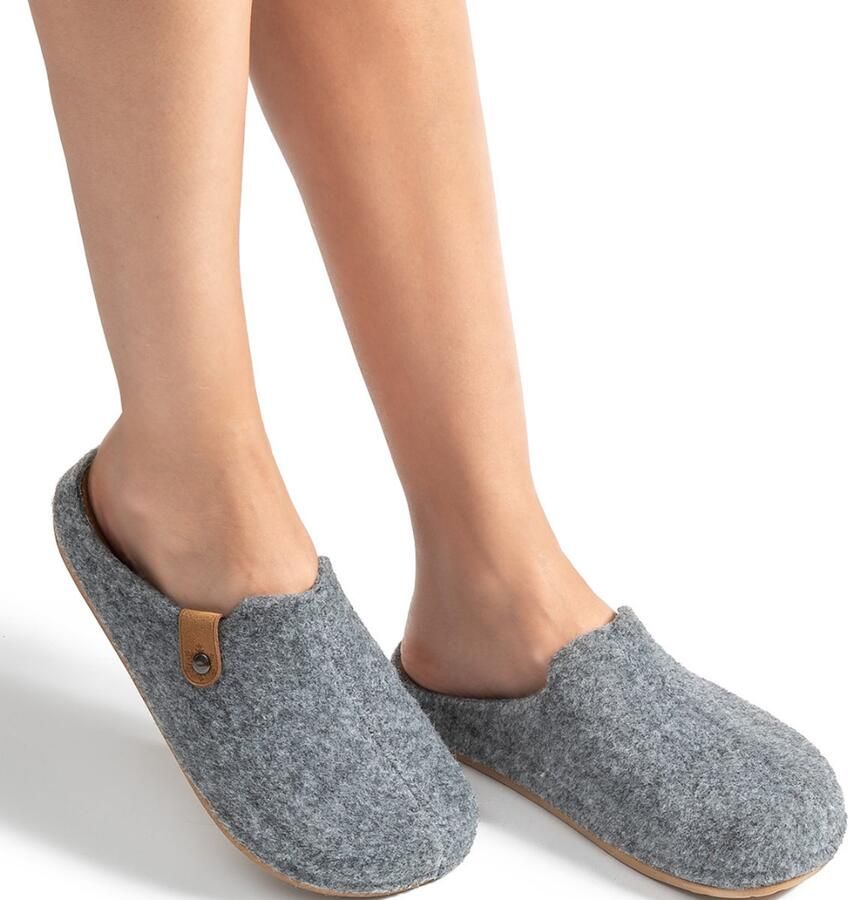 Twigy Berussa Teina Unisex Sloffen Sloffen Huispantoffels Sloffen Warme Vilten Pantoffels met Gesp Anti Slip