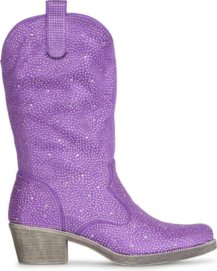Cowboy Boot Diamonds Paars 36 Cowboylaarzen Dames Twinkels