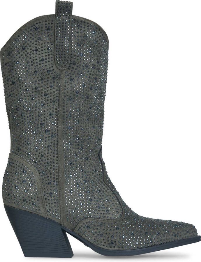 Cowboy Boot Rilana Donkergroen 38 Cowboylaarzen Dames Twinkels