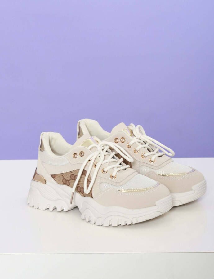 Sneaker Kyra Beige 38 Dames Twinkels