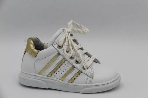 Twins -321130- witte sneaker gouden accenten