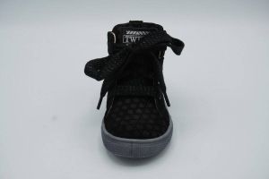 Twins 321602 black dots zwarte enkelhoge veterschoen 5 meisjes