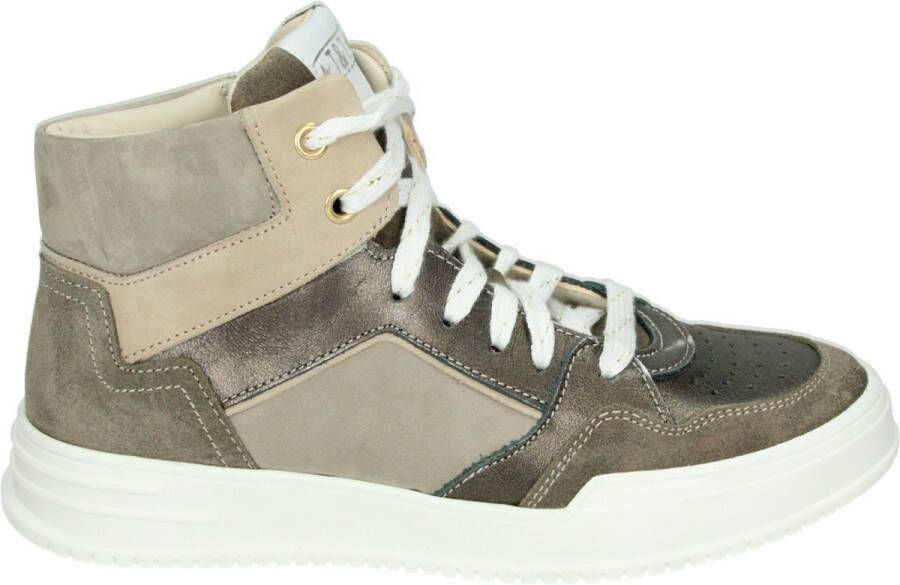 Twins 322701~~~~~~~~~~~~~~~~~~~~~~~~ MeisjesHalf-hoogKindersneakers Wit beige