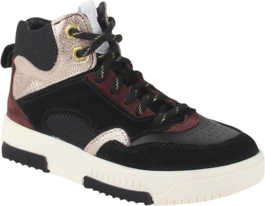 Twins 324700-189W6 meisjes veterboots zwart
