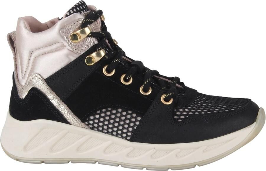 Twins 324706-189W2 meisjes veterboots zwart