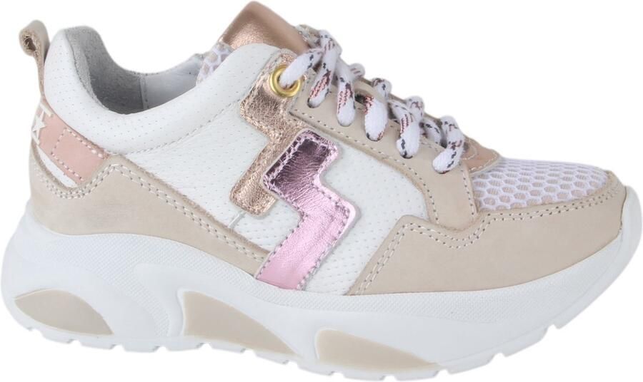 Twins 325175-101W6 meisjes veterschoenen beige