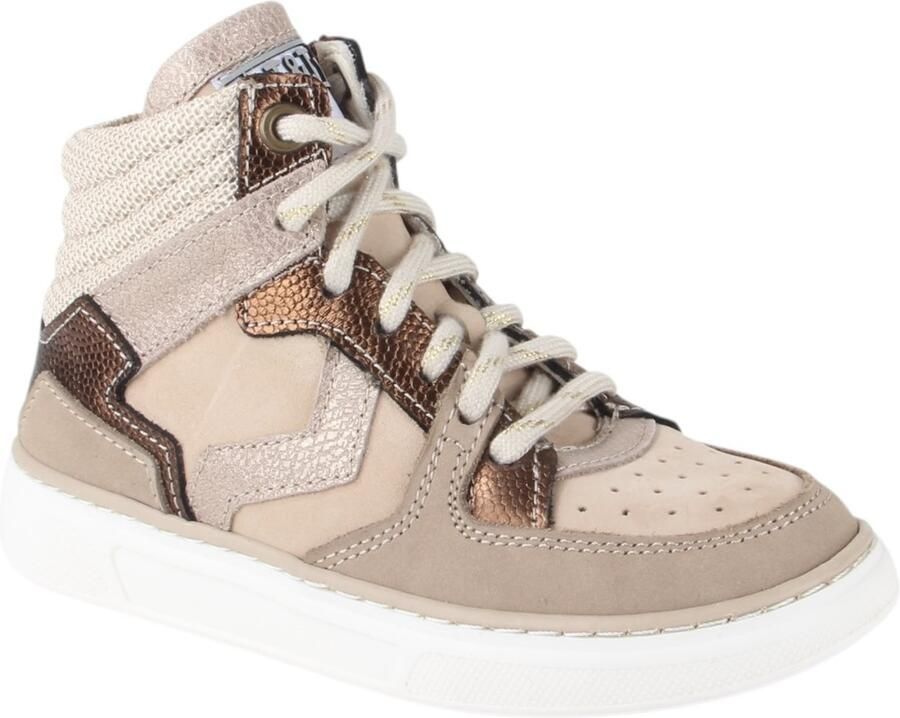 Twins 325615-108W2 meisjes veterboots beige