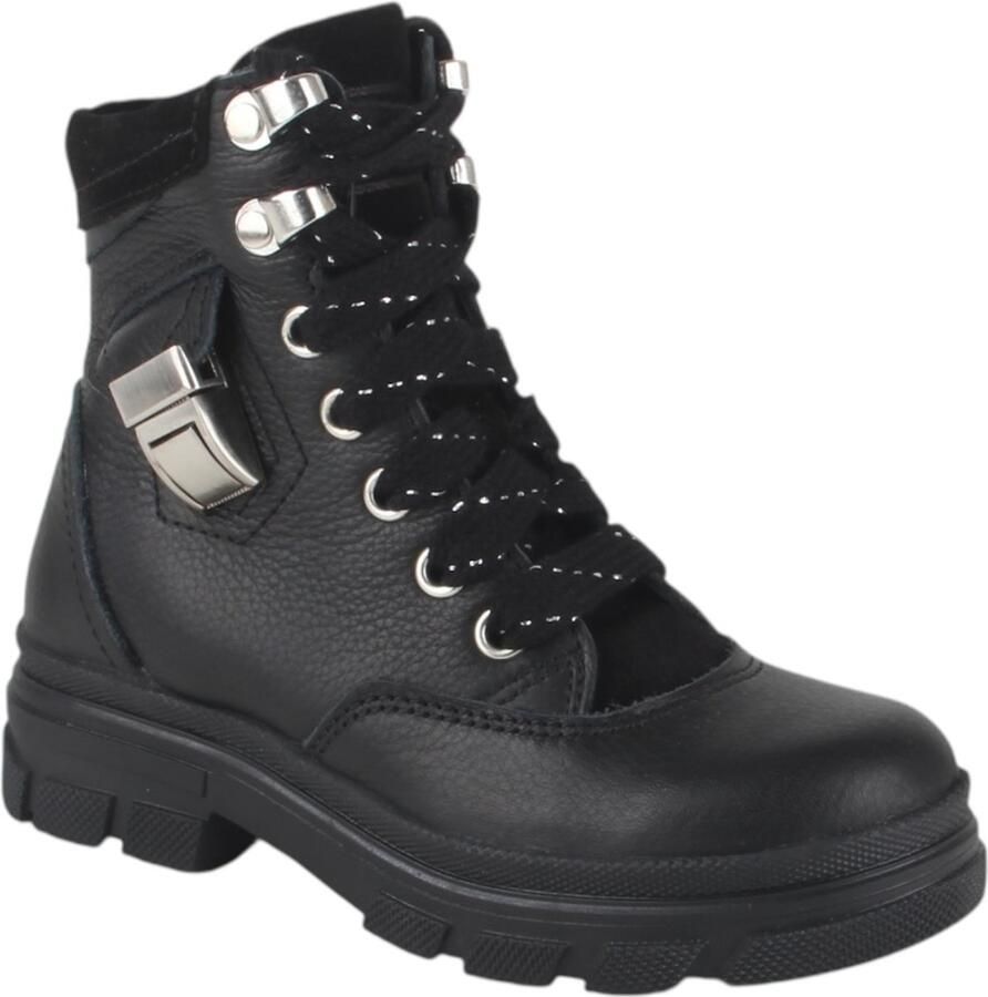 Twins 325670-589W2 meisjes veterboots zwart