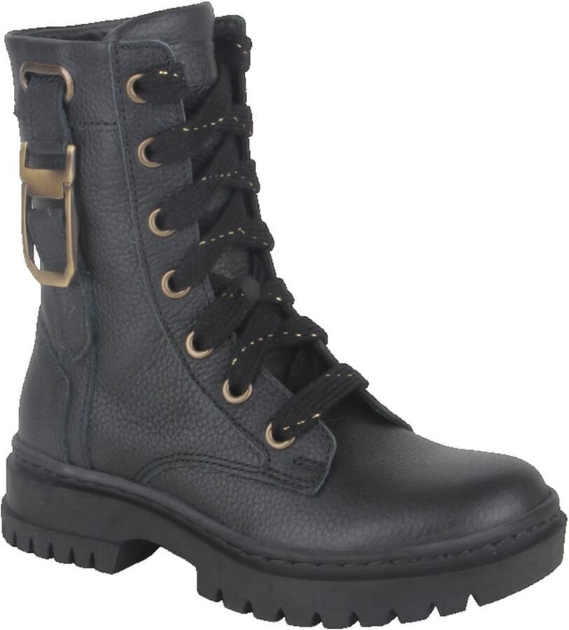 Twins 326646-589W2 meisjes veterboots zwart