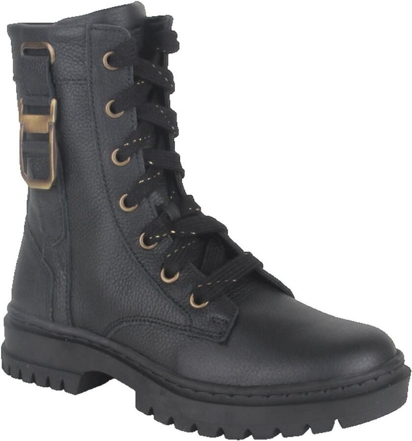 Twins 326646-589W5 meisjes veterboots zwart