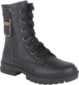 Twins 326646-589W5 meisjes veterboots zwart