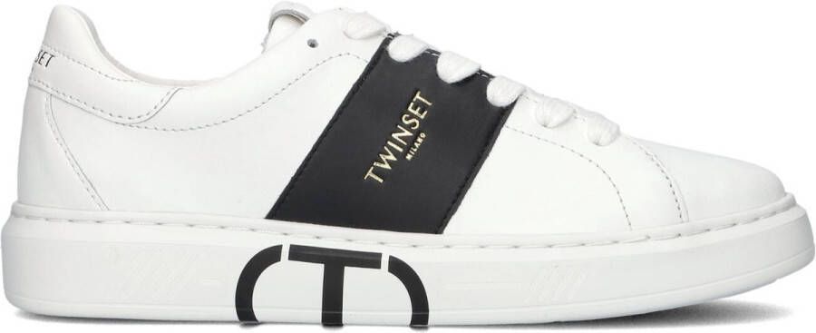 TwinSet Milano 241tcp010 Lage sneakers Leren Sneaker Dames Wit